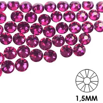 IngiNails Ozdobné kamienky na nechty 1,5 mm ružové 50 ks