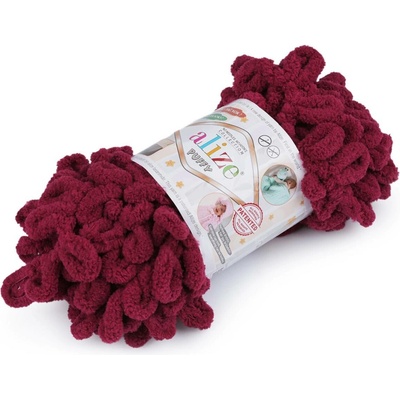 Pletací příze Alize Puffy 100 g Varianta: 15 107 fuchsiová tm., Balení: 1 ks 48994/118529/229887