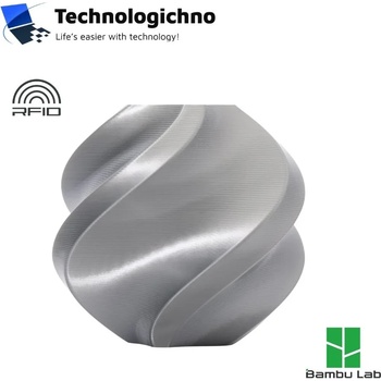 Bambu Lab PLA Silk+ Bambu Silver Refil No Spool (A06-D1-1.75-1000-SPLFREE)