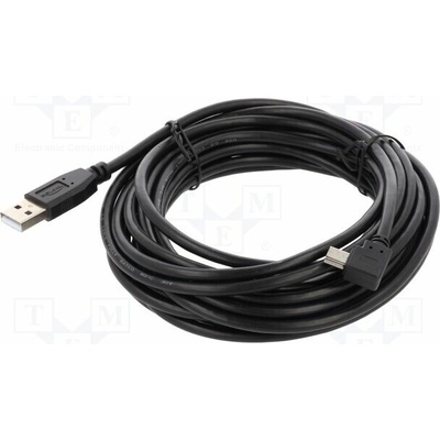 Delock 82684 USB 2.0 USB A plug USB B mini plug 90° left/right 5m