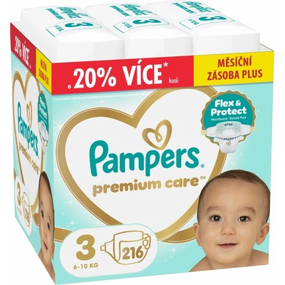 Pampers Premium Care 3 216 ks – Hledejceny.cz
