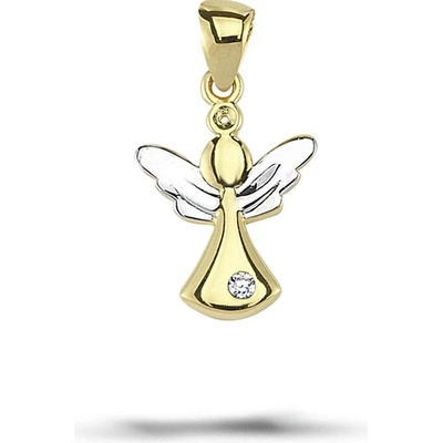 Lillian Vassago Přívěsek z kombinovaného zlata Anděl s diamantem LLV66 GP189WYD