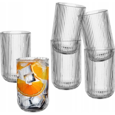 Design Sklenice na nápoje a koktejly ryhované Altom Selena 6 x 430 ml