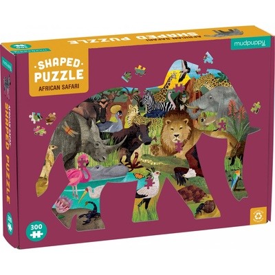 Mudpuppy Tvarované Africké safari 300 ks / Shaped African Safari 300 pc