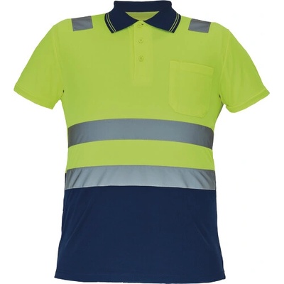 Cerva Polokošile CADIZ HV žlutá/navy 3XL