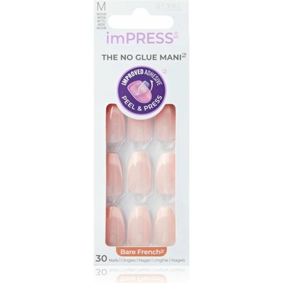 KISS imPRESS The No Glue Mani umelé nechty samolepiace 30 ks