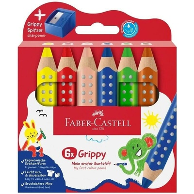 Faber-Castell Grippy 110635 sada 6 barev s ořezávátkem
