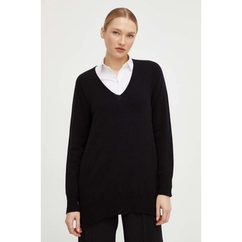 Twinset Kašmírový svetr lehký černá