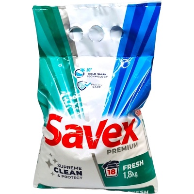 Savex прах за пране, 1, 80кг, 18 пранета, Fresh