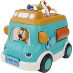 Man Yuk Toys Първият ми автобус - светеща и музикална бебешка играчка с топчест лабиринт - 16 см (9809c)