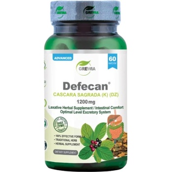 Grewia Defecan® | Cascara Sagrada Laxative Herbal Supplement & Intestinal Comfort [60 капсули]