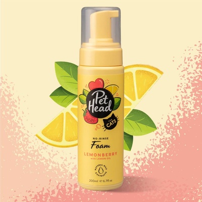 Company Of Animals Pet Head Felin Good - Шампоан-пяна за котки без отмиване с аромат на лимон, 200 мл