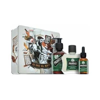 Proraso darčeková sada Refreshing Metal Box Beard Care 200 ml + 100 ml + 30 ml