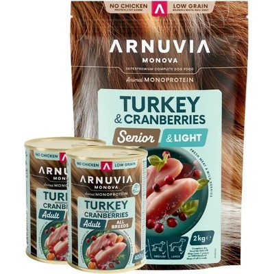 Arnuvia Monova Dog Senior & Light Turkey & Cranberries 2 kg
