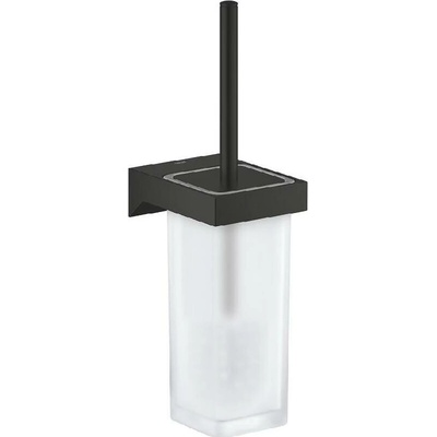 Grohe Selection Cube WC kefa nástenná s držiakom mliečne sklo matná čierna 408572430