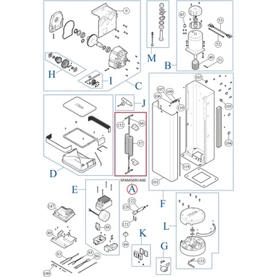 SPAMG091A00 kit pružiny pre M3BAR / M5BAR