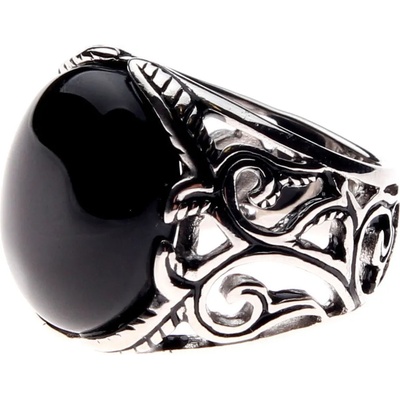 ETNOX пръстен etnox - Голям Черен орнамент - sr1152