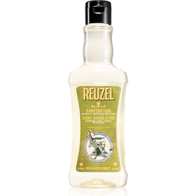 Reuzel Tea Tree 3 v 1 šampón, kondicionér a sprchový gél pre mužov 350 ml