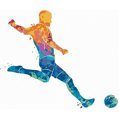 zuty Malování Podle Čísel Fotbalista 80 x 100 Cm Plátno Rám