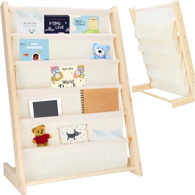 Dechland Дървена детска етажерка Dechland - 5 рафта - 80 см (RE-01)