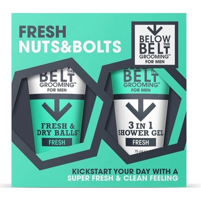 Below the Belt Grooming Fresh gel na intimní partie pro muže 75 ml + čisticí gel 3 v 1 na intimní partie 75 ml kosmetická sada