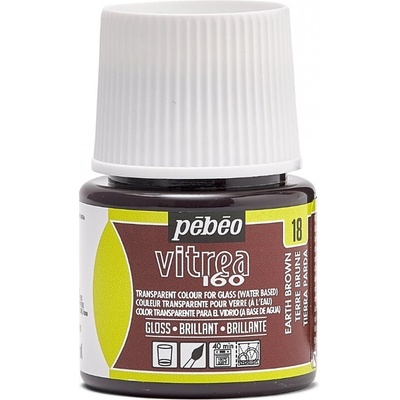 Pébéo Napaľovacia farba na sklo Vitrea 160 45 ml 18 Earth Brown