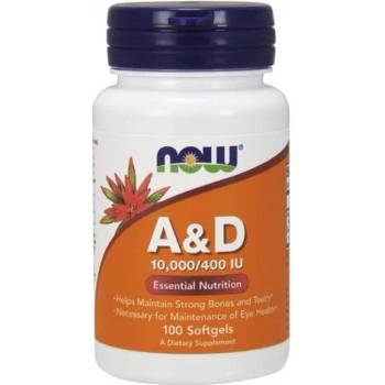 Image 1 of NOW - ВИТАМИН a & d 10, 000/400 iu - 100 ДРАЖЕТА
