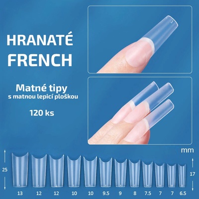 Koskoe Hranaté french matné tipy na nehty 120 ks