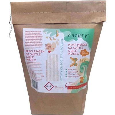 Natuty Prací prášok na svetlú a bielu bielizeň 1 kg