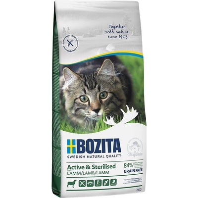 Bozita Grain Free Active & Sterilised s jehněčím 2 x 10 kg