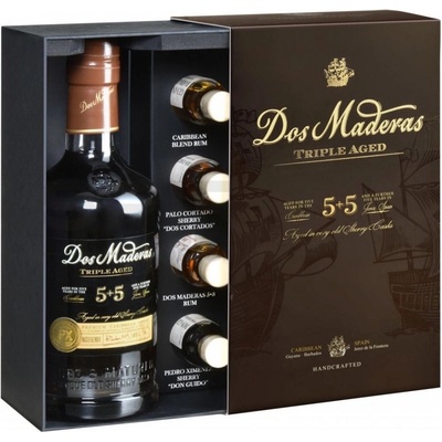 Dos Maderas PX Triple Aged 5y +5y Rum 40% 0,7 l + 4 x 0,22 l (set)