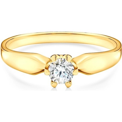 Savicki Zásnubný prsteň Triumph of Love žlté zlato diamant PI Z D 00026