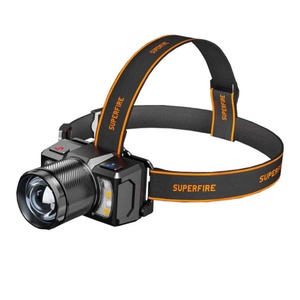 SUPERFIRE Челник Superfire HL25, LED, 15W, 700 лумена, USB-C, 8 режима, Червена светлина, 1200 mAh, IP43, Черен (HL25)