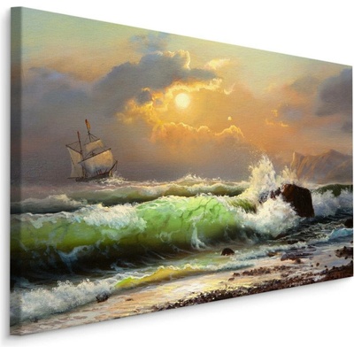 Plátno Loď V Rozbouřeném Moři Varianta: 70x50