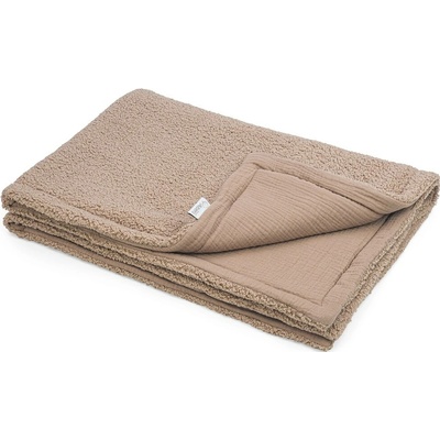 ALBERO MIO Detská deka COTTON MUSLIN & BOUCLE karamel