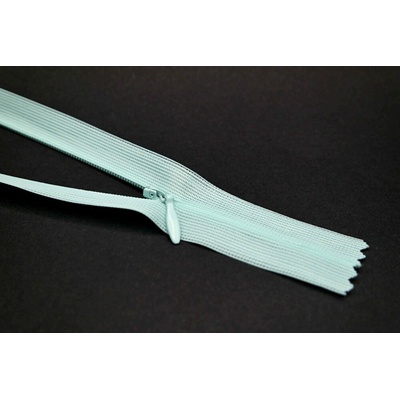 Nedeliteľný skrytý zips (3mm) rôzne farby - dĺžka 18 cm - 60 cm 18 cm Svetlá mentolová