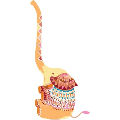 MALUJEŠ ORANŽOVÝ SLON Rozměr 80 x 100 cm Rámování vypnuté plátno na rám