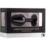 Ouch! by Shots Sinner Gear Silicone Intimate Plug Large with Decorative Crystal Base