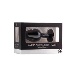 Ouch! by Shots Sinner Gear Silicone Intimate Plug Large with Decorative Crystal Base