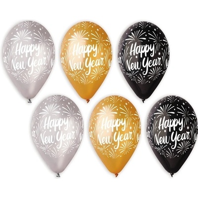 Gemar Latexové balóny 30 cm s potlačou Happy New Year