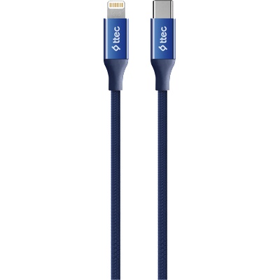 Ttec Кабел ttec AlumiCable Type-c - Lightning Fast Charging Cable 150cm - Син