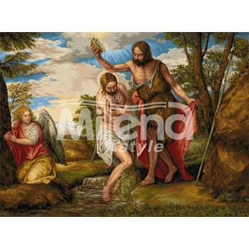 Milena Style Кръщение Христово - гоблен със схема конци dmc 1: 1