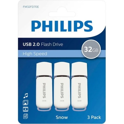 Philips Snow Edition Shadow Grey 32GB USB 2.0 3-Pack (FM32FD70E/00)