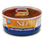 Farmina N&D Pumpkin Cat Lamb, Pumpkin & Blueberry ADULT GRAIN FREE - консерва за пораснали котки над 1 година, с агне, тиква и боровинки, БЕЗ ЗЪРНО, 70 гр Италия PND070014