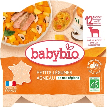 Babybio БИО Меню с Агнешко със зеленчуци, купичка след 12 мес. 230г