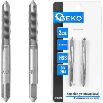 Sada ručných závitníkov pre jemný závit, 2 ks HSS DIN 2181 M6x0,75mm