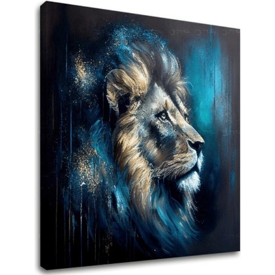 Dekorativní obraz na plátně - PREMIUM ART - Lion's Strength and Grace - 60x60 cm
