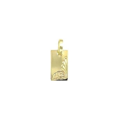 Infinitysilver Stříbrný přívěsek destička s rytinkou zlacená 44107G