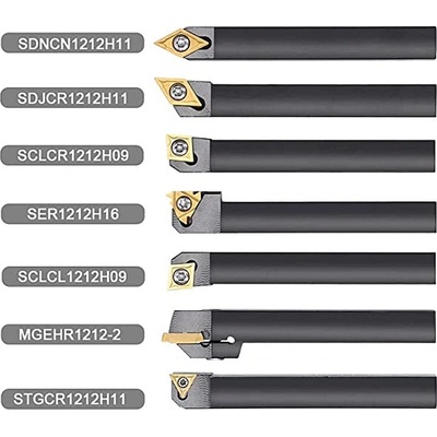 Hobbyvěci 1ks Soustružnický Nůž délka 100mm, hrana 12mm + Insert, Výběr Variant Varianta: STGCR1212H11