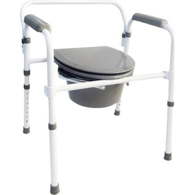 MEDIC Nepojazdné toaletné WC kreslo s nastaviteľnou celkovou výškou KT 618, 66 - 80 cm